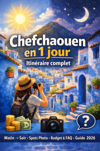 Chefchaouen en 1 jour : itinéraire complet (matin → soir) + spots photo, budget et FAQ (Guide 2026)