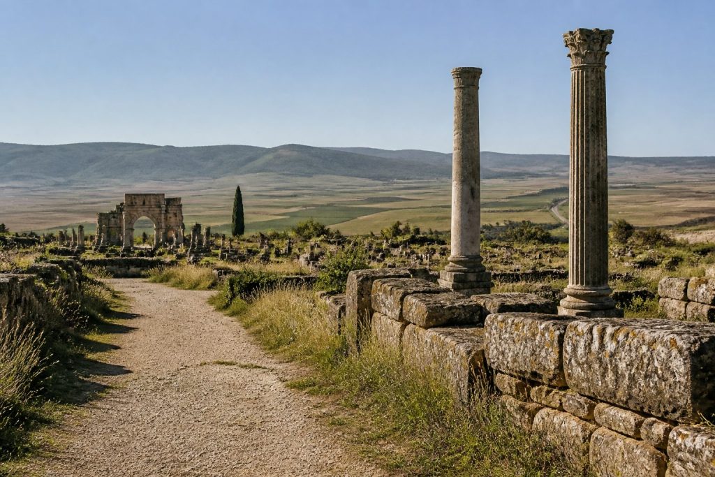 Explorer Moulay Idriss et Volubilis depuis Meknès
