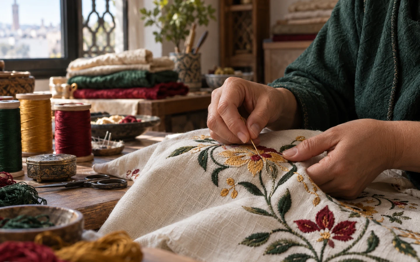 Broderie de Rabat : regarder le dessin, le point et la transmission